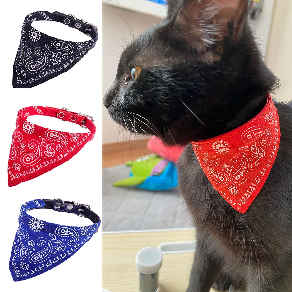 Adjustable Pet Puppy Cat Scarf Bandana Collar Neck Scarf For Small Dogs