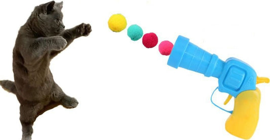 Interactive Launch Training Cat Toys Creative Kittens Mini Pompoms